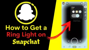 how to get ring light on snapchat